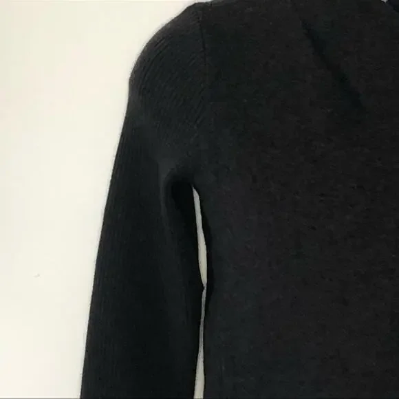 Lida Baday Charcoal Wool Asymmetric Cropped Jacket Size 4 EUC - Picture 11 of 14